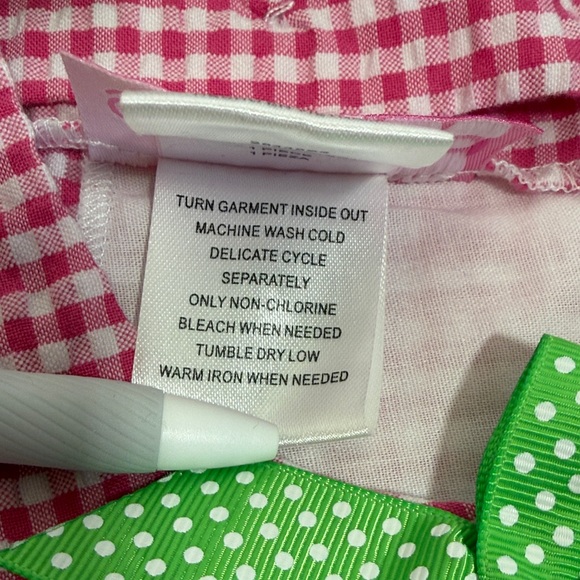 Good Lad Pink Gingham Frog Dress 2T - Picture 5 of 8